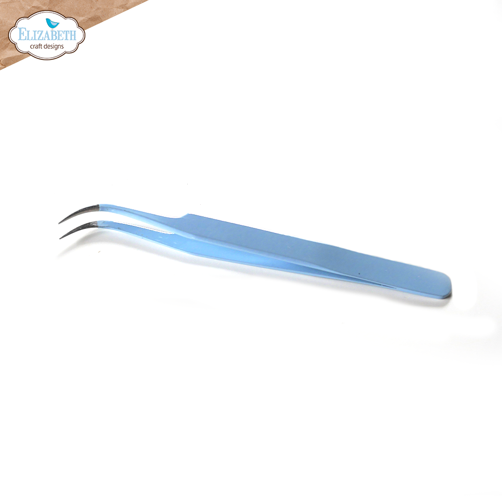 Elizabeth Craft Designs Tools - 817 Fine Pointed Tweezer Logo Blue