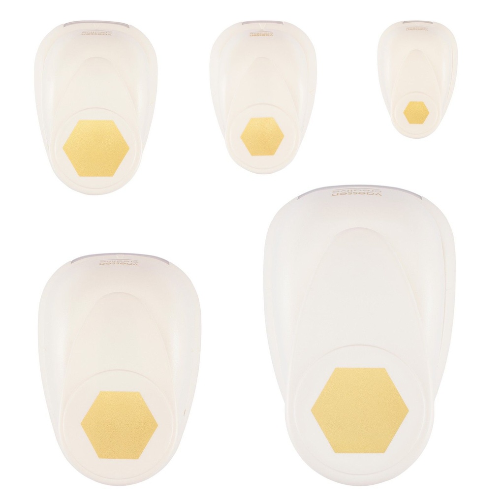 Vaessen Creative Figuurpons - Set Zeshoeken 5/Pkg