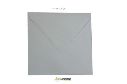 CraftEmotions Envelop vierkant wit - 20/Pkg