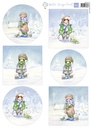 Marianne Design Decoupage A4 Sheet - HK1716 Hetty's Snoesjes Winter Forest