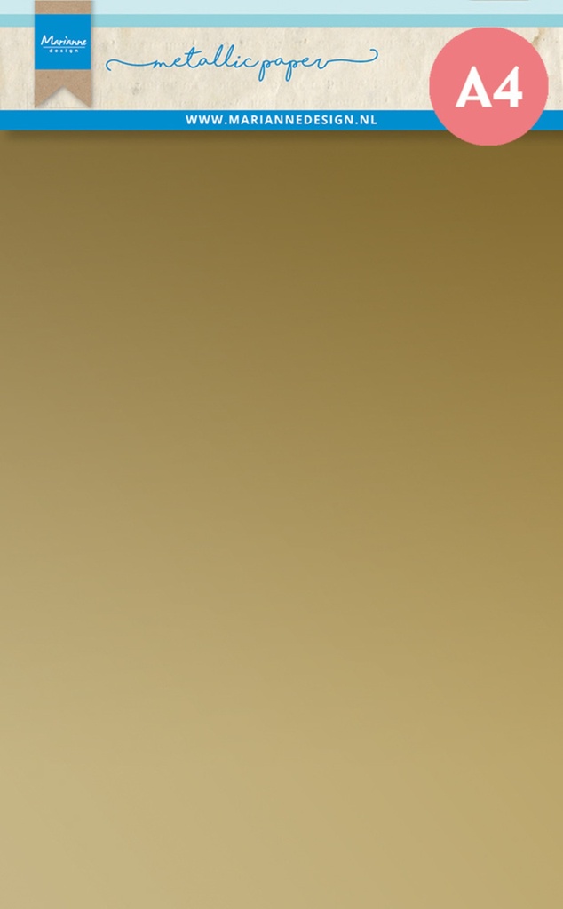 Marianne Design Metallic Paper A4 5/Pkg - CA3171 Gold