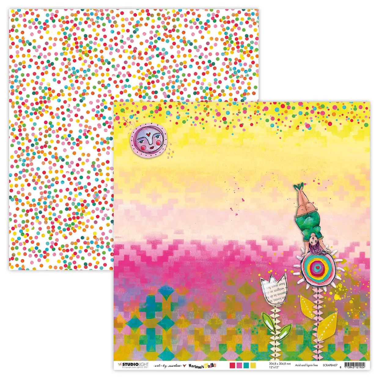 Studio Light Art By Marlene Scrap Paper - Marlene's World 30,4x30,4cm nr. 7