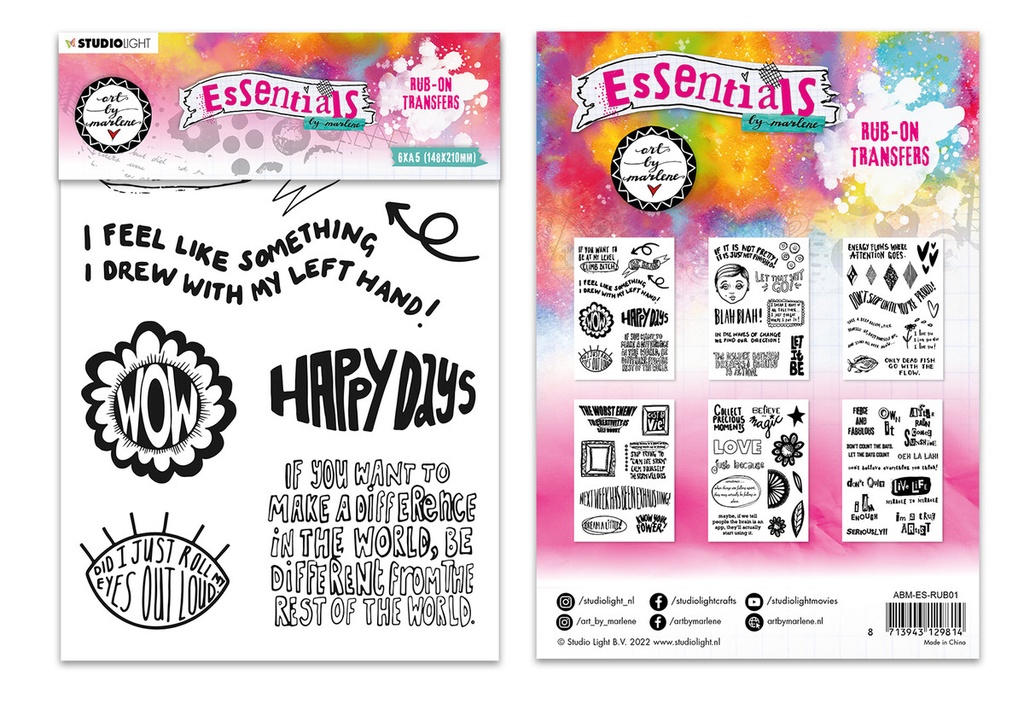 Art By Marlene Essentials Rub-on Transfer - ABM-ES-RUB01 Quote Design