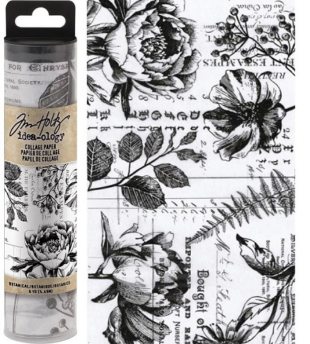 Idea-Ology Collage Paper 6"X6yds - Botanical