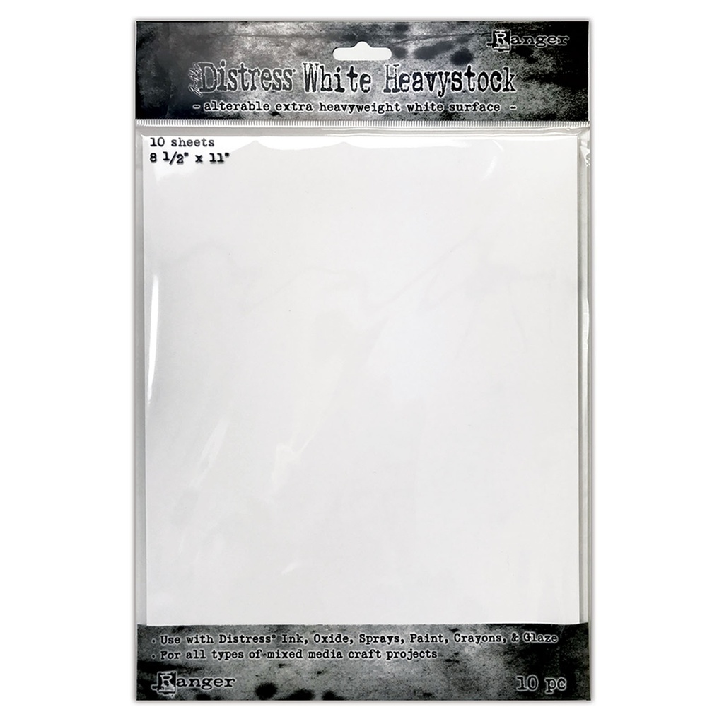 Tim Holtz Distress White Heavystock 10/Pkg