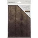 Craft Perfect Handcrafted Embossed Cotton Papers A4 5/Pkg - Oak Woodgrain
