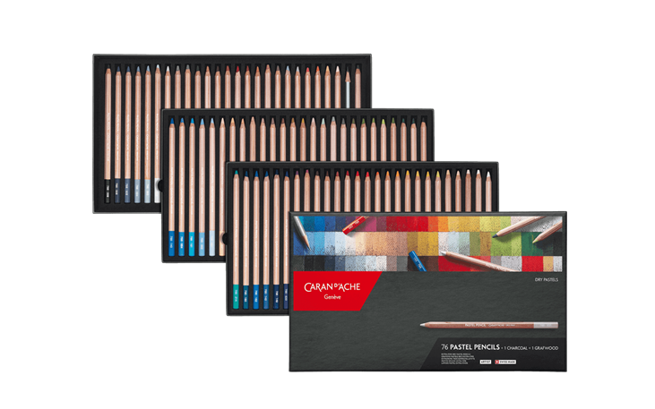 Caran d'Ache Artist Pastel Pencil - Assort. 76+2/Pkg