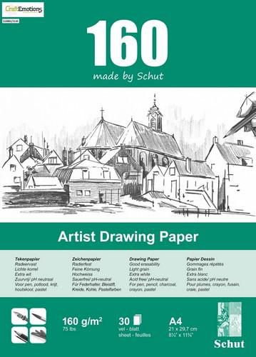 Schut Artist Drawing Paper 160gr - A4 Bloc 30/Pkg