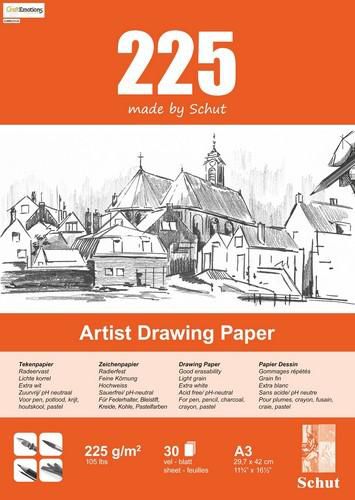 Schut Artist Drawing Paper 225gr - A3 Bloc 30/Pkg 29.7x42cm