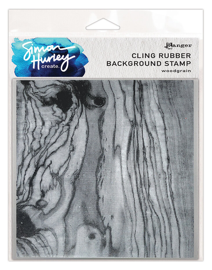 Ranger Simon Hurley Create Cling Stamps - Woodgrain Background