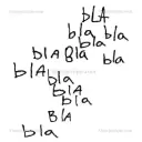 Stampotique Cling Stamp - 6001 Bla Bla Bla