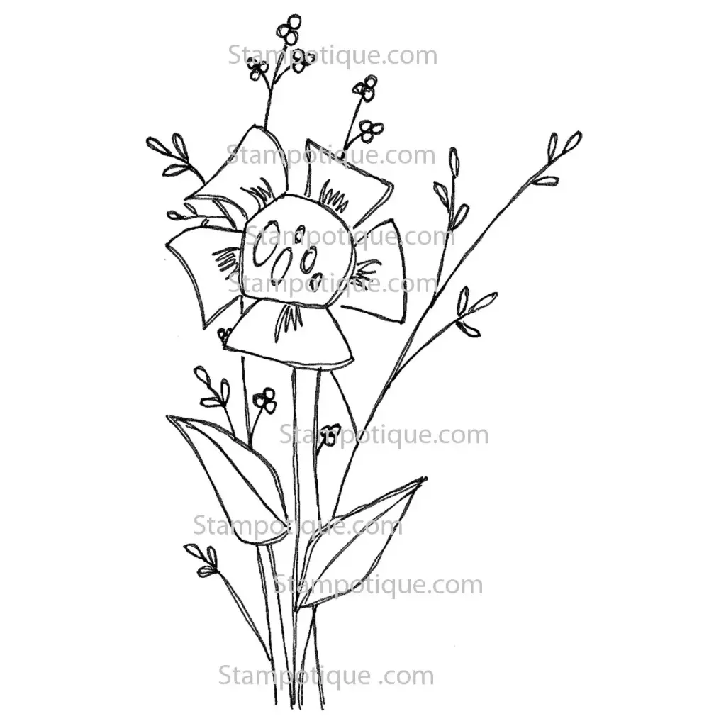 Stampotique Cling Stamp - 13071 Spring bouquet