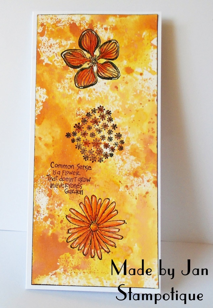 Stampotique Cling Stamp - 14059 Flower Cube