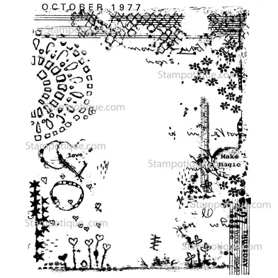 Stampotique Cling Stamp - 14050 Make Magic Background