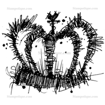 Stampotique Cling Stamp - 6114 Crown
