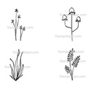 Stampotique Cling Stamp - 13080 Floral Cube 2