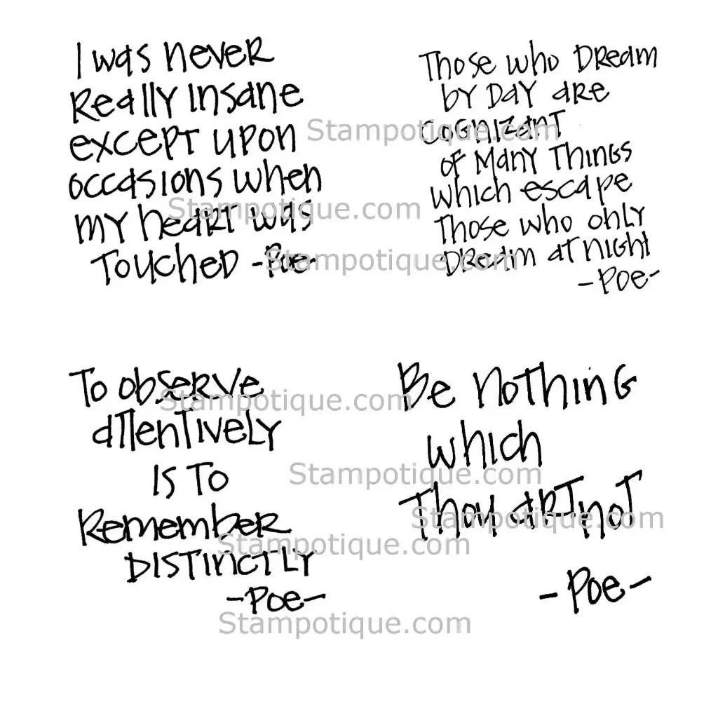 Stampotique Cling Stamp - 13079 Poe Cube 2