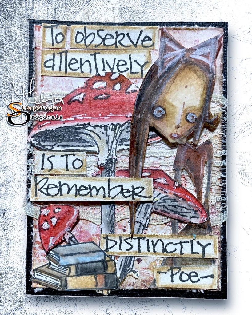 Stampotique Cling Stamp - 13079 Poe Cube 2