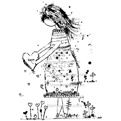 Stampotique Cling Stamp - 14053 Wonderland Girl