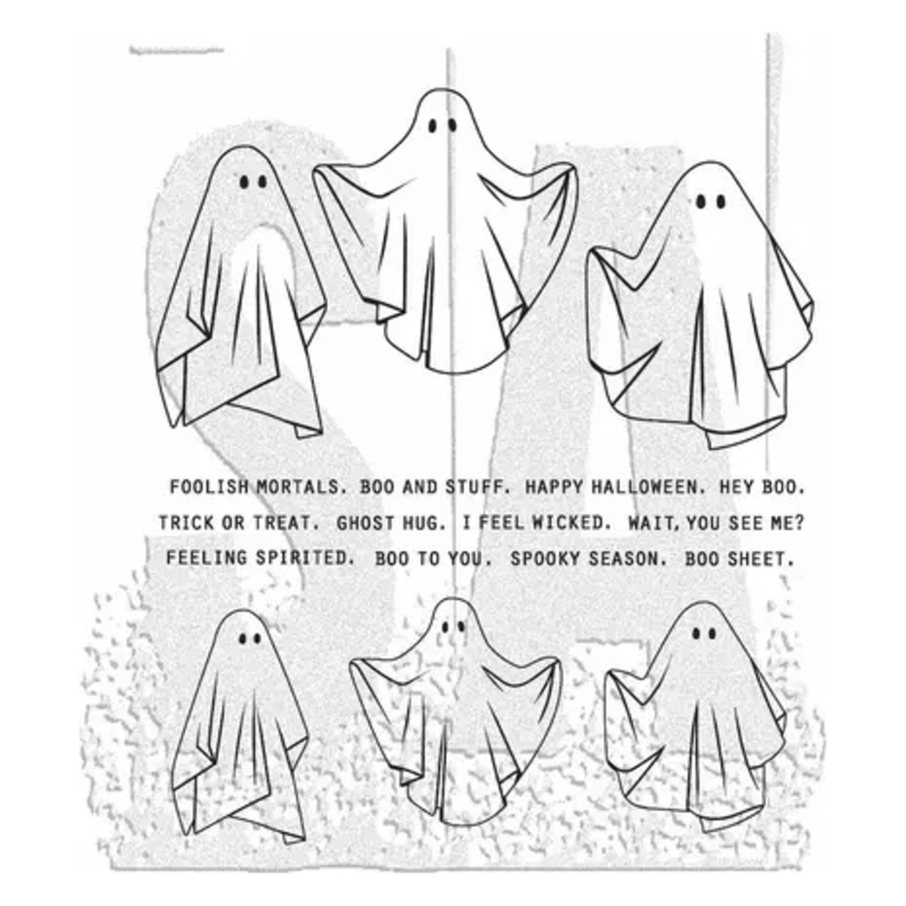 Tim Holtz Cling Stamps - CMS492 Spooky Spirits