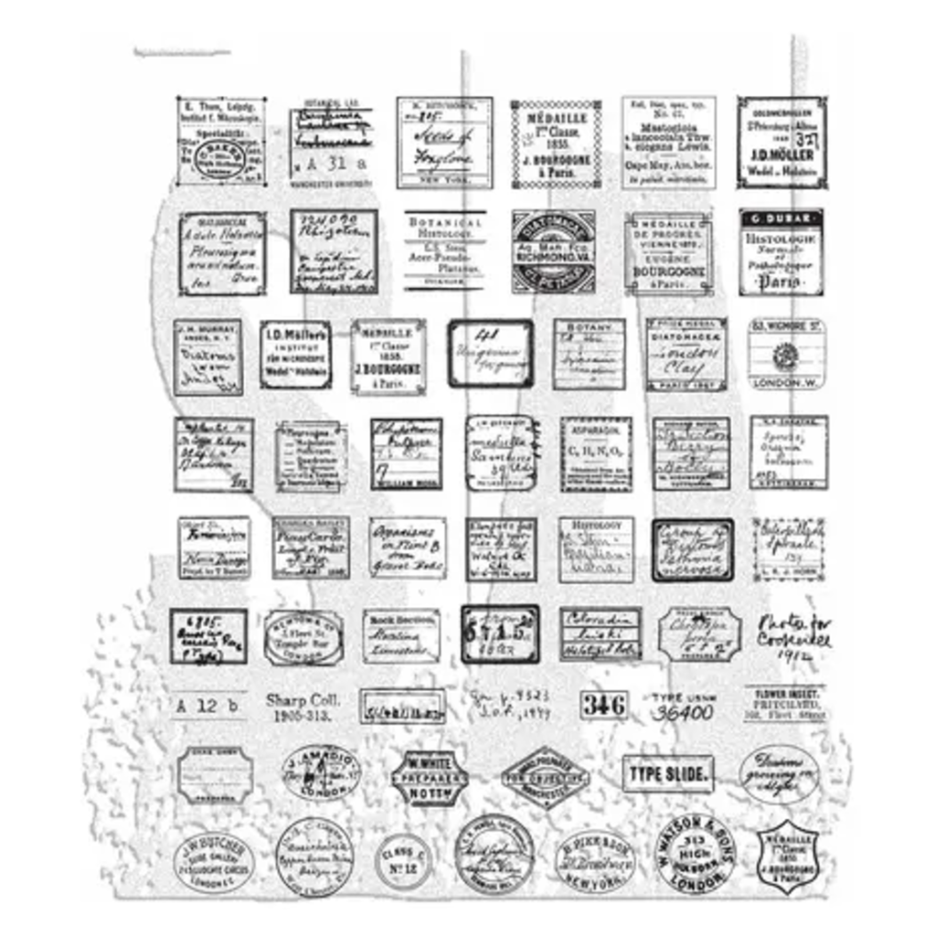 Tim Holtz Cling Stamps - CMS493 Curator