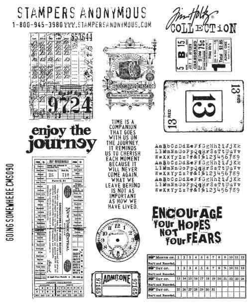 Tim Holtz Cling Stamps - CMS090 Going Somewhere