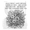 Tim Holtz Cling Stamps - CMS485 Floristry