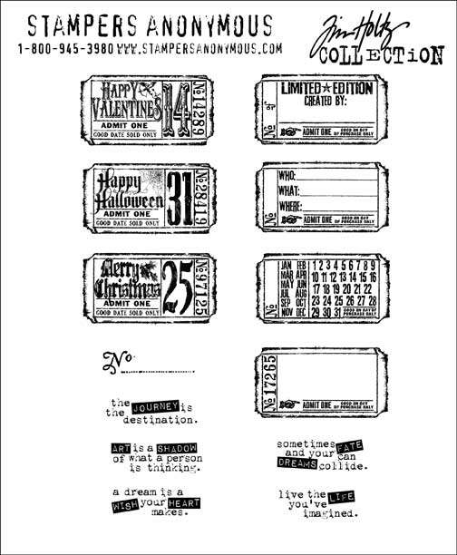 Tim Holtz Cling Stamps - CMS100 Odds And Ends