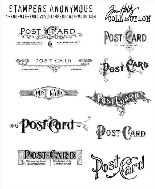 Tim Holtz Cling Stamps - CMS099 Postcards