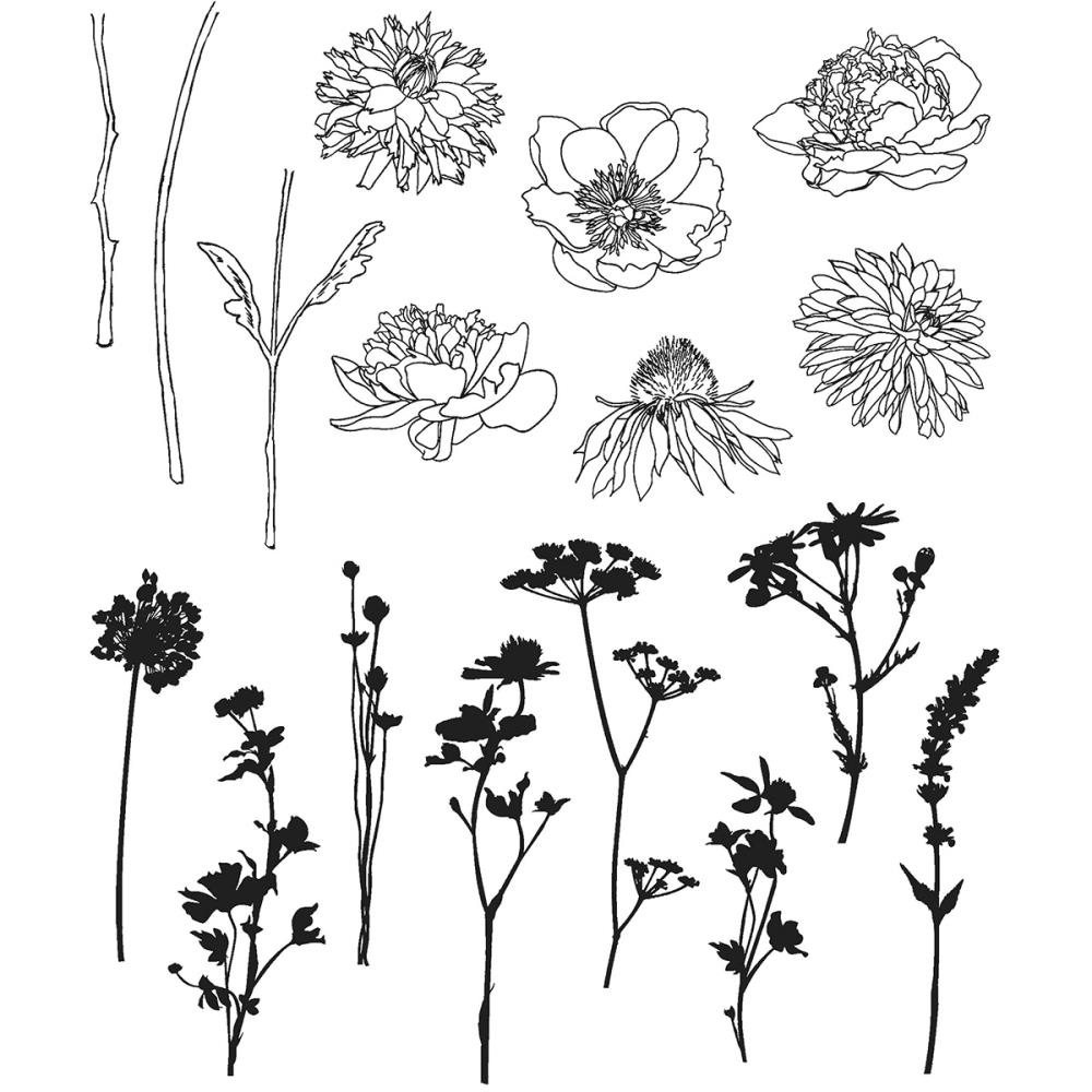 Tim Holtz Cling Stamps - CMS269 Mini Bouquet