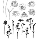 Tim Holtz Cling Stamps - CMS269 Mini Bouquet