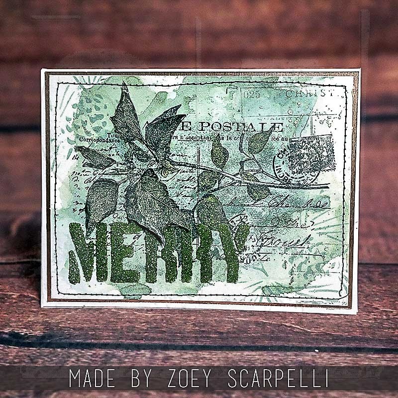 Tim Holtz Cling Stamps - CMS459 Festive Collage