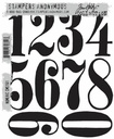 Tim Holtz Cling Stamps - CMS161 Numeric