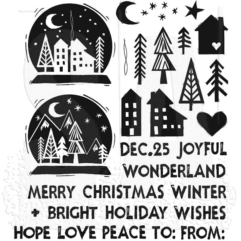 Tim Holtz Cling Stamps - CMS472 Festive Print