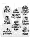 Tim Holtz Cling Stamps - CMS496 Holiday Whatnots