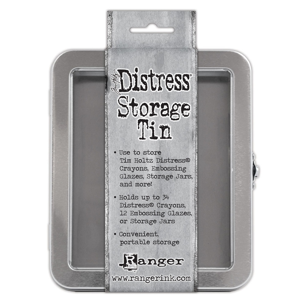 Tim Holtz Distress Storage Tin (Empty) - Crayons, Embossing Glazes, Watercolor Pencils