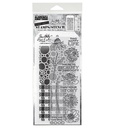 Tim Holtz Clear Stamps and Stencil - #24 Flower Garden, Bubbles and Gingham