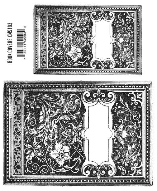 Tim Holtz Cling Stamps - CMS103 Book Covers