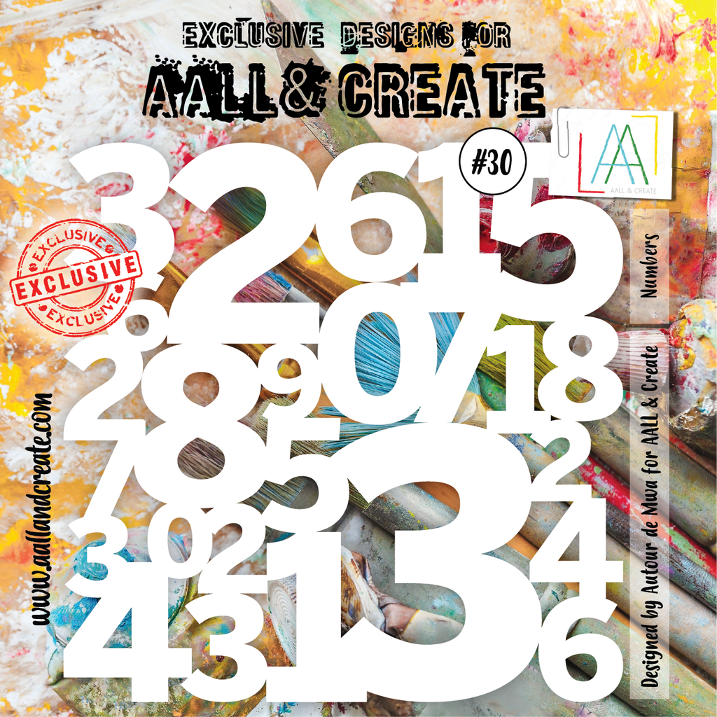 AALL & Create Stencil 6'x6' By Autour De Mwa - #30 Numbers