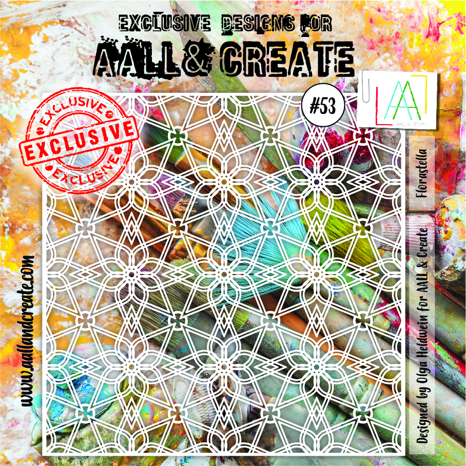 AALL & Create Stencil 6'x6' By Olga Heldwein - #53 Florastella
