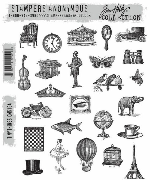 Tim Holtz Cling Stamps - CMS164 Tiny Things