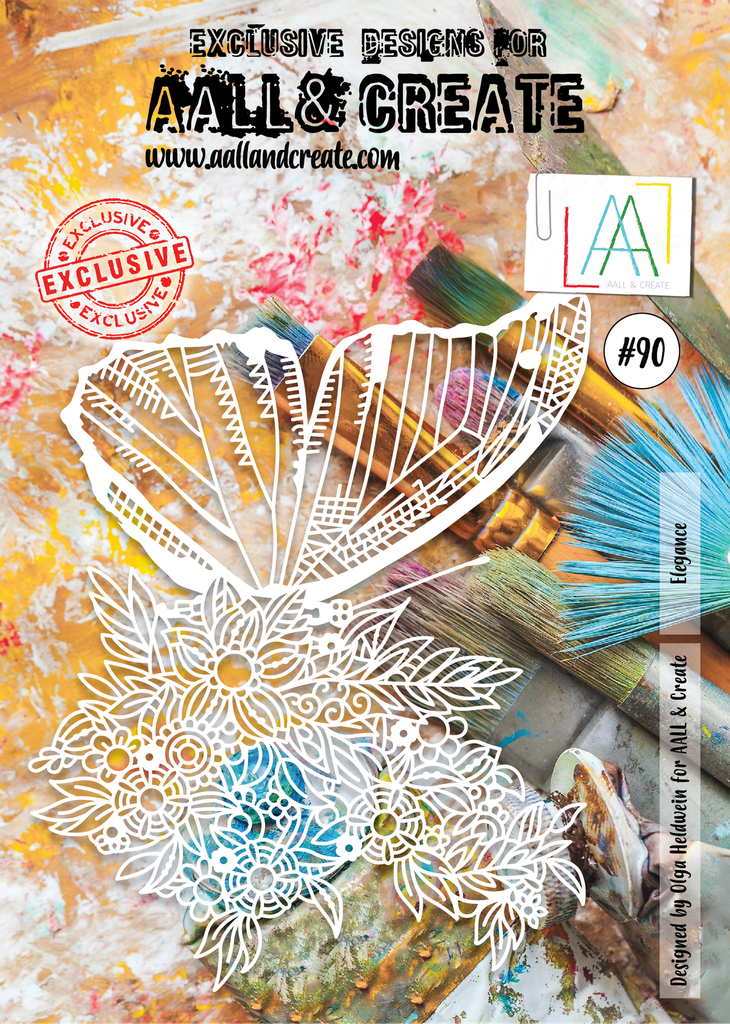 AALL & Create Stencil A4 By Olga Heldwein - #90 Elegance