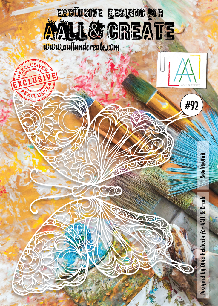 AALL & Create Stencil A4 By Olga Heldwein - #92 Swallowtail