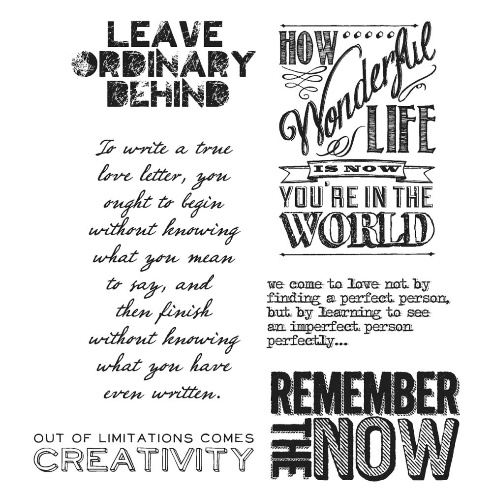 Tim Holtz Cling Stamps - CMS182 Random Quotes