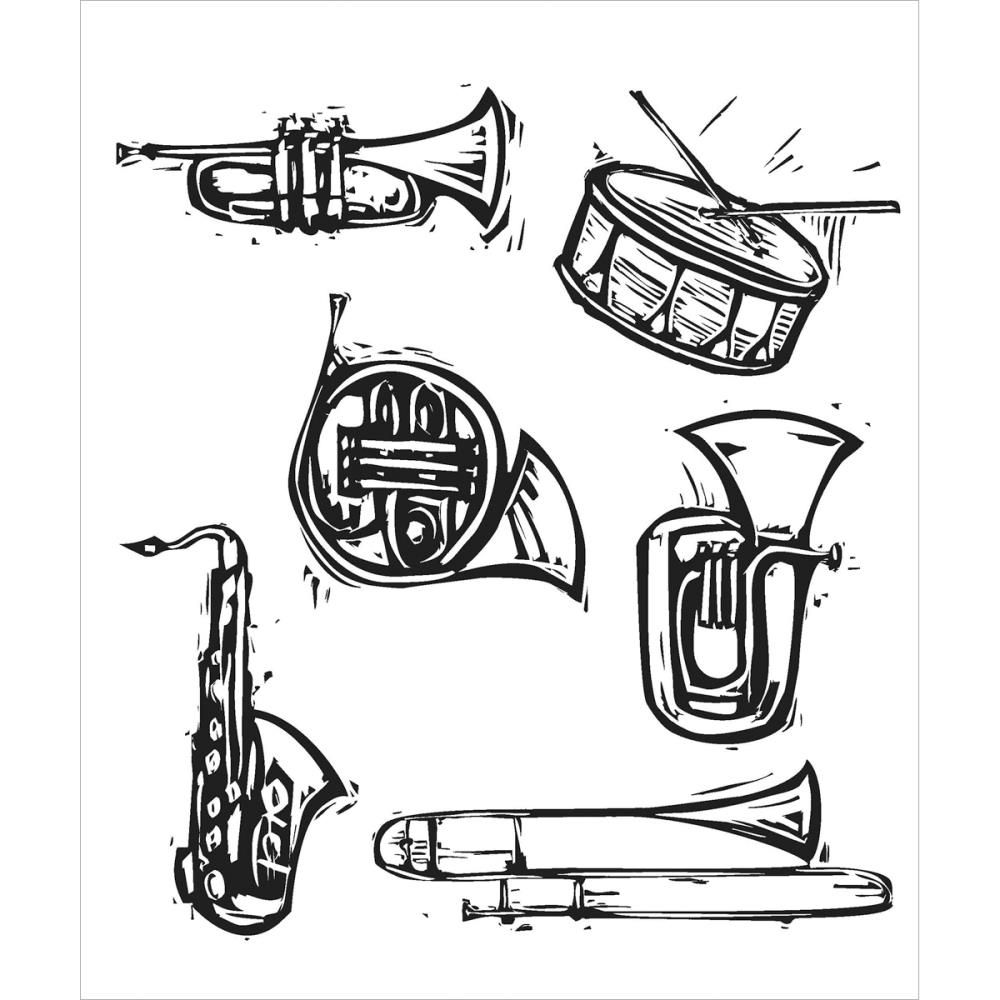Tim Holtz Cling Stamps - CMS205 Carved Instruments