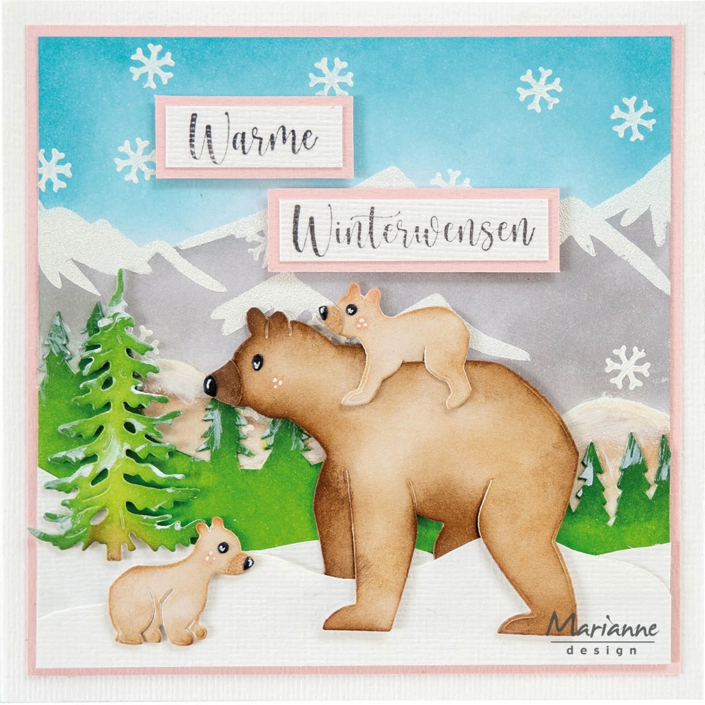 Marianne Design Stencils Mask A5 - PS8169 2 Layer Snow