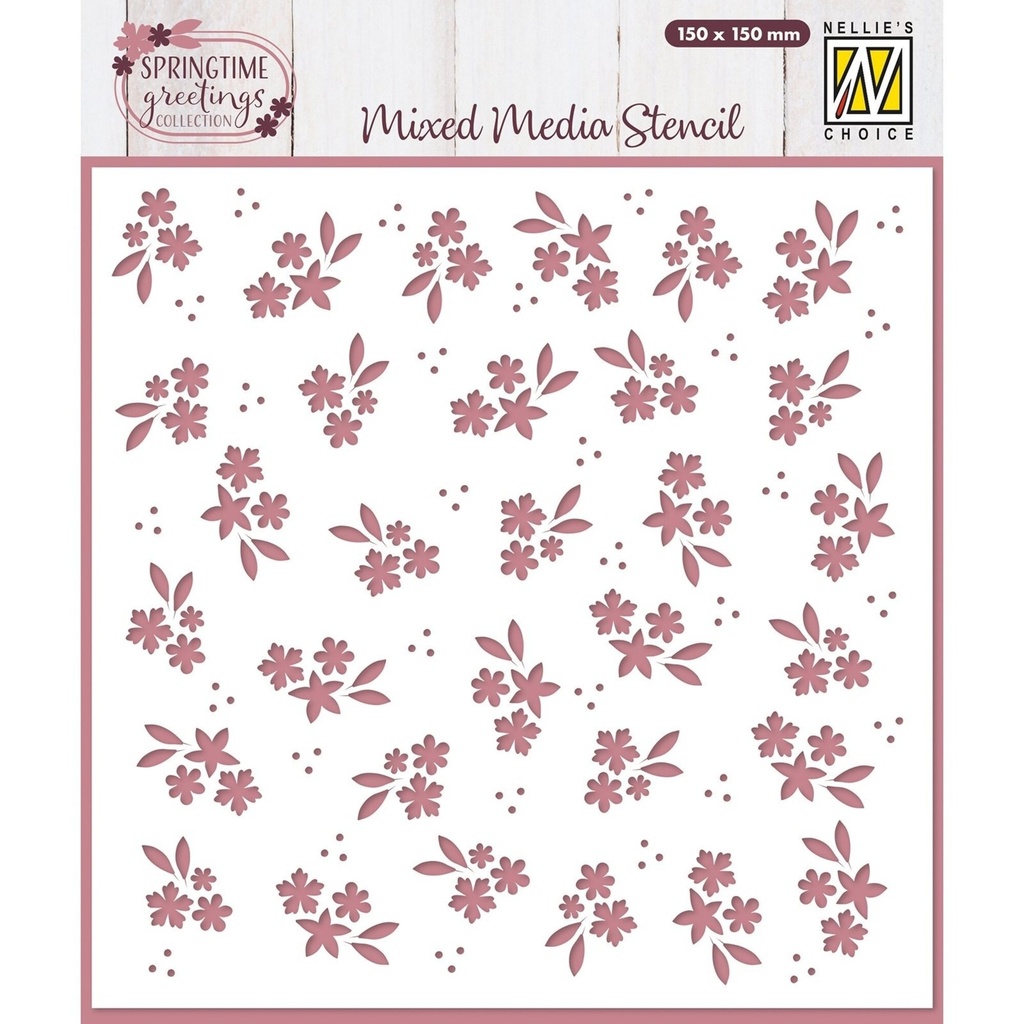 Nellie's Choice Stencils - Lentebloemen 15cmx15cm