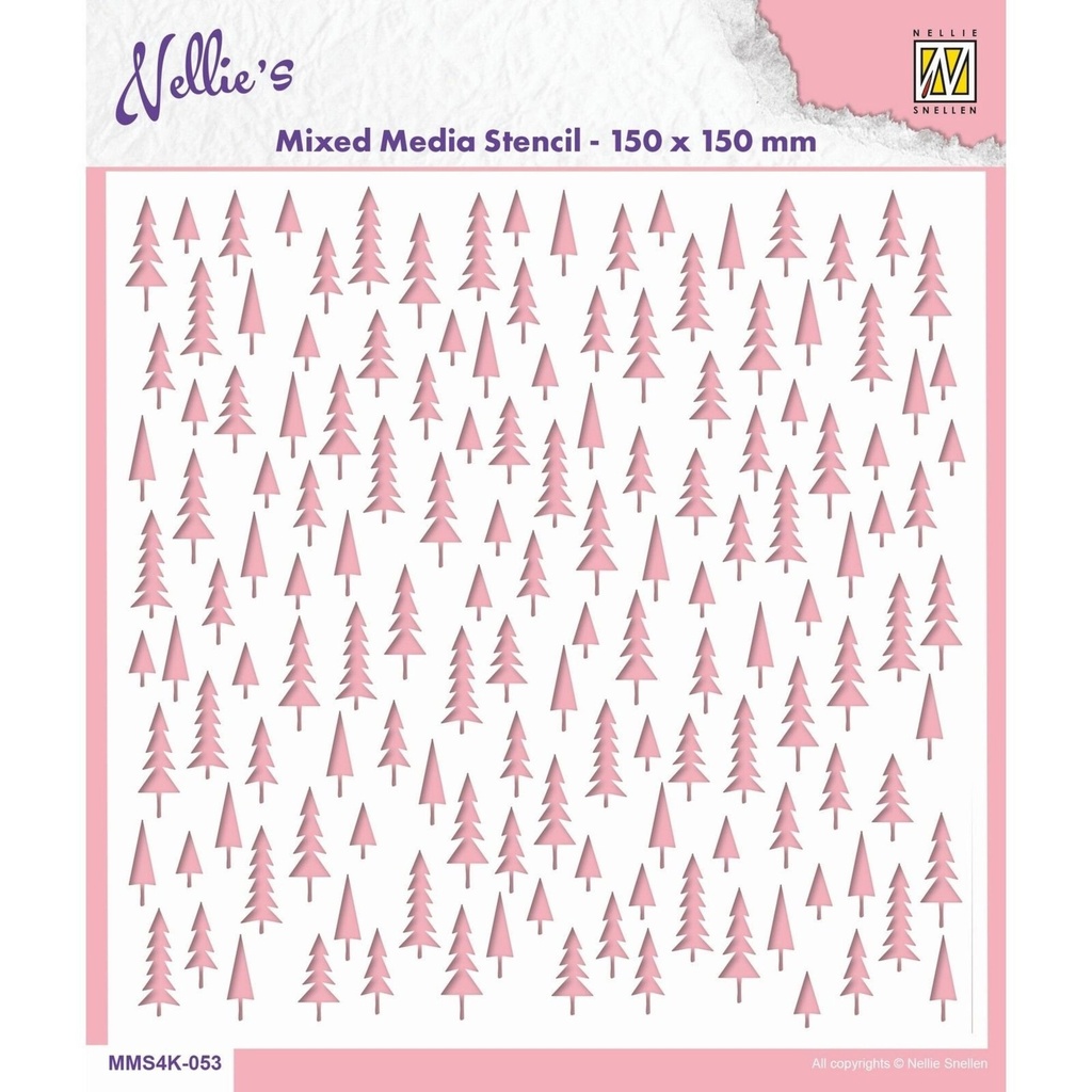 Nellie's Choice Mixed Media Stencil - Christmas Trees