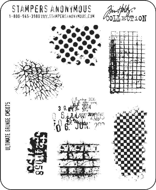 Tim Holtz Cling Stamps - CMS075 Ultimate Grunge
