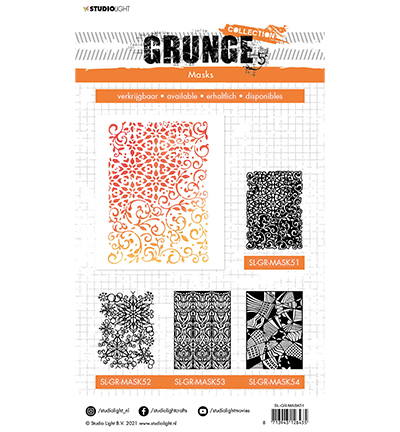 Studio Light Stencils Grunge Masks - Swirls nr. 51